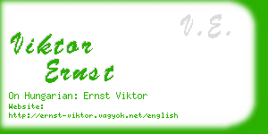 viktor ernst business card